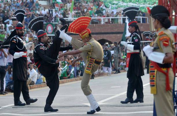 印度和巴基斯坦边境斗舞视频